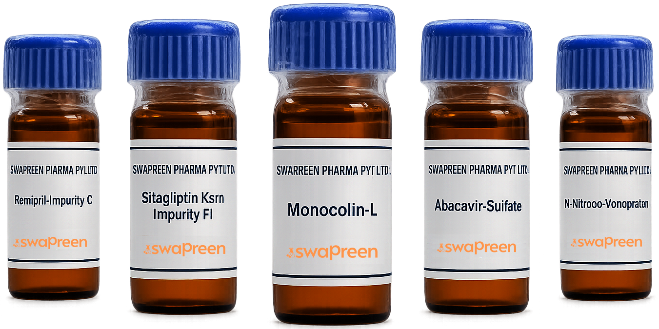 Swapreen Pharma labelled vials for API impurities and working standards